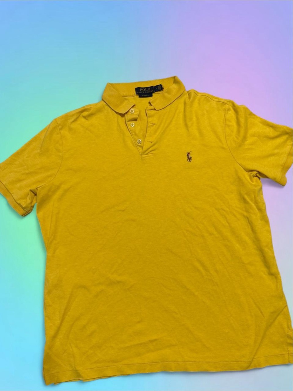 Vintage Polo by Ralph Lauren Men’s Yellow Classic Cotton Polo